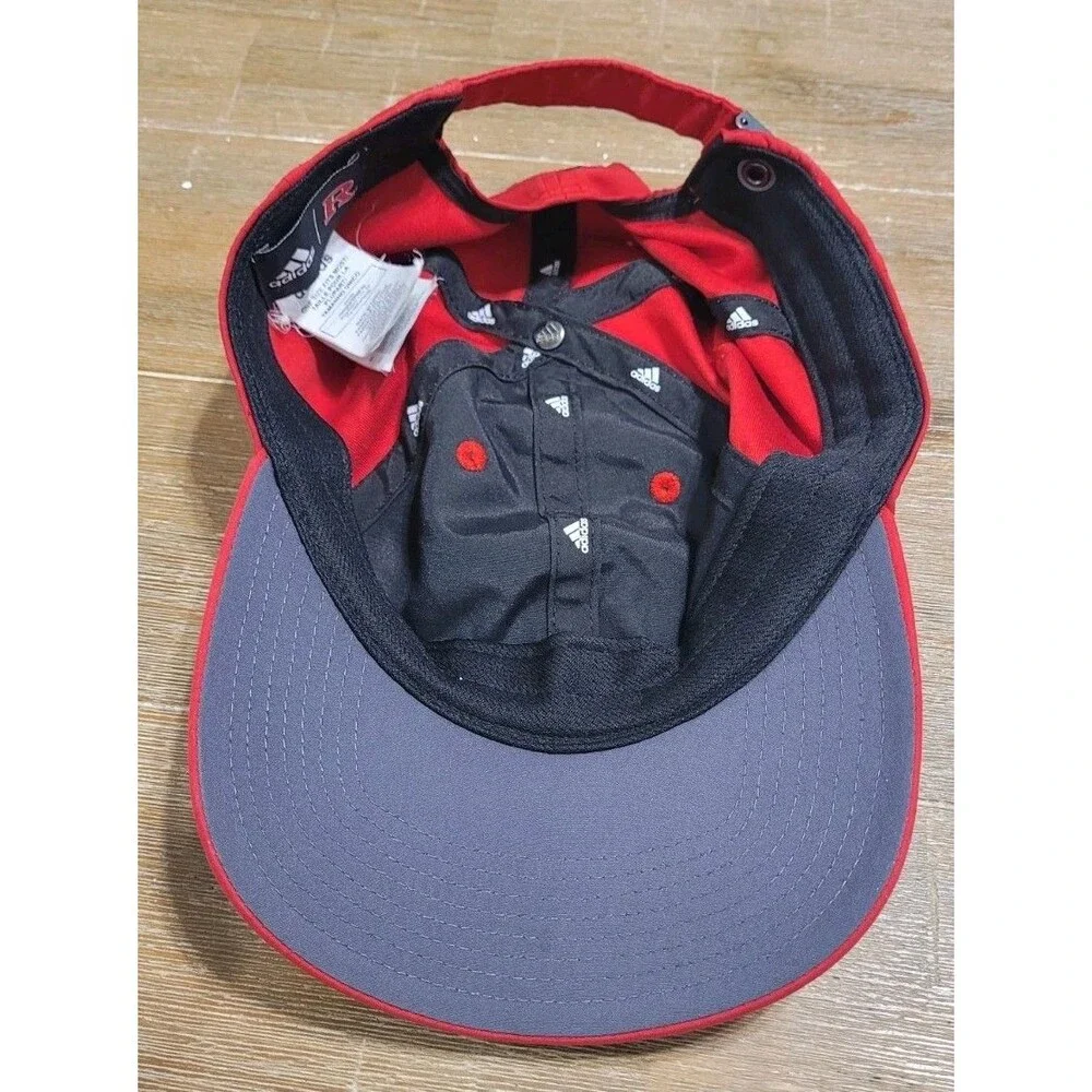 Rutgers Scarlet Knights Adidas Red Hat Relaxed-Fit Adjustable Strapback Cap NCAA